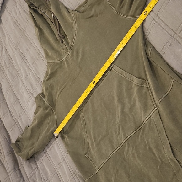 7 For All Mankind Green Hoodie Mini Dress Size L, New With Tags! - Picture 8 of 11